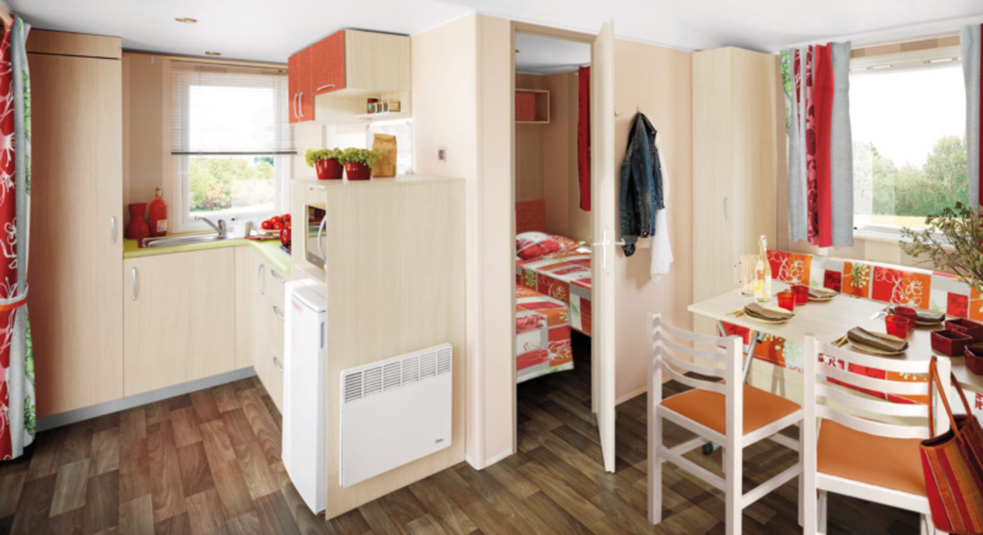 Séjour du mobil-home 4/6 personnes camping Auvergne